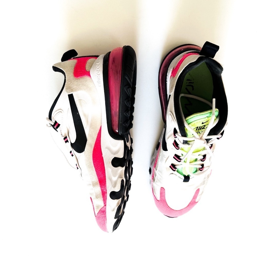 Neon Pink & Green Nike Air70 React Sneakers 7.5 - Picture 11 of 12